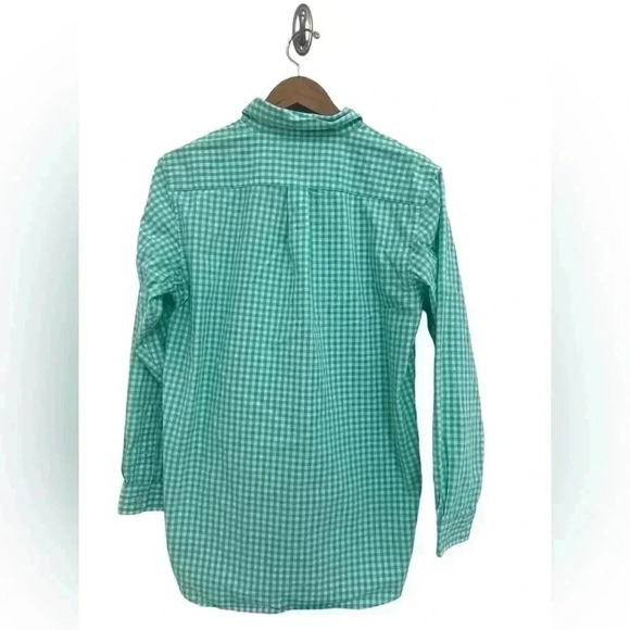 Vineyard Vines Boy’s Green & White Checkered Button Down Whale Shirt Size XL(20) - Picture 6 of 7